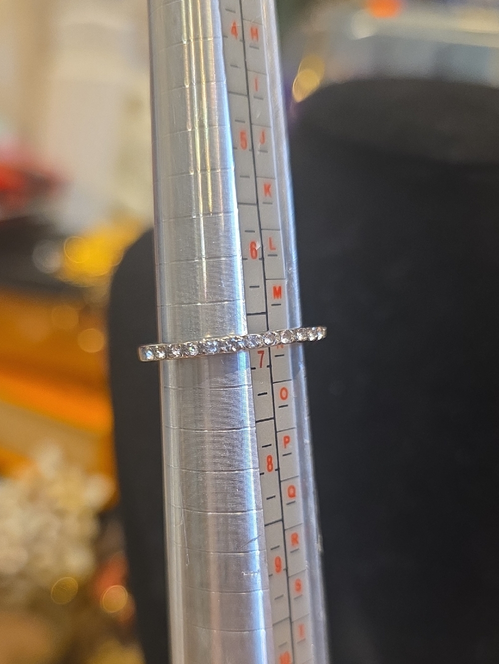 Source Unknown Silver-Tone Crystal Eternity Ring - Clear